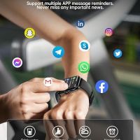 Нов Мъжки Часовник Smart Bluetooth, HD Тъчскрийн, Съвместимост iOS/Android, снимка 3 - Смарт гривни - 45367289