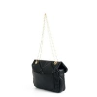 Дамска ватирана мека чанта в стилен дизайн и дръжка тип синджир, снимка 2 - Чанти - 45763421