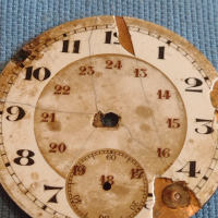 Керамичен циферблат за джобен часовник стар рядък за КОЛЕКЦИЯ ЧАСТИ 43731, снимка 4 - Антикварни и старинни предмети - 44950813