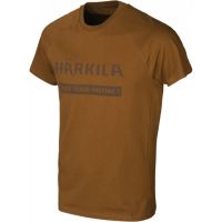 Комплект от две тениски Harkila - Logo, в цвят Willow green/Rustique clay, снимка 5 - Екипировка - 45337583