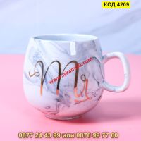Керамична чаша с дръжка и надпис Ms или Mrs - КОД 4209, снимка 3 - Чаши - 45555434