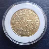 20 златни долара 1861 - реплика, снимка 2 - Нумизматика и бонистика - 45155352