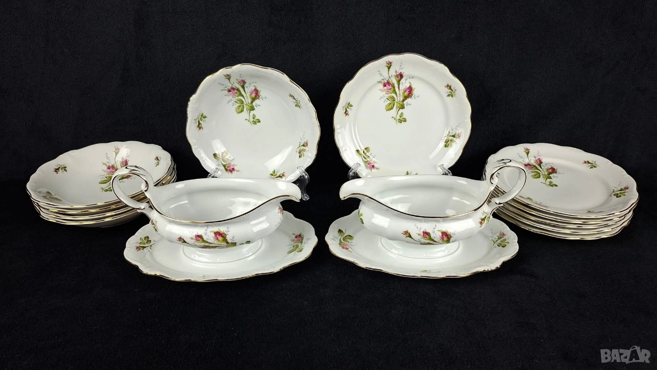 Сервиз за хранене с рози - Johann Haviland, снимка 1