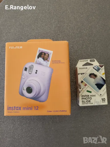 Фотоапарат за моментни сн.Fujifilm Instax Mini 12 Lilac Purple+хартия, снимка 1