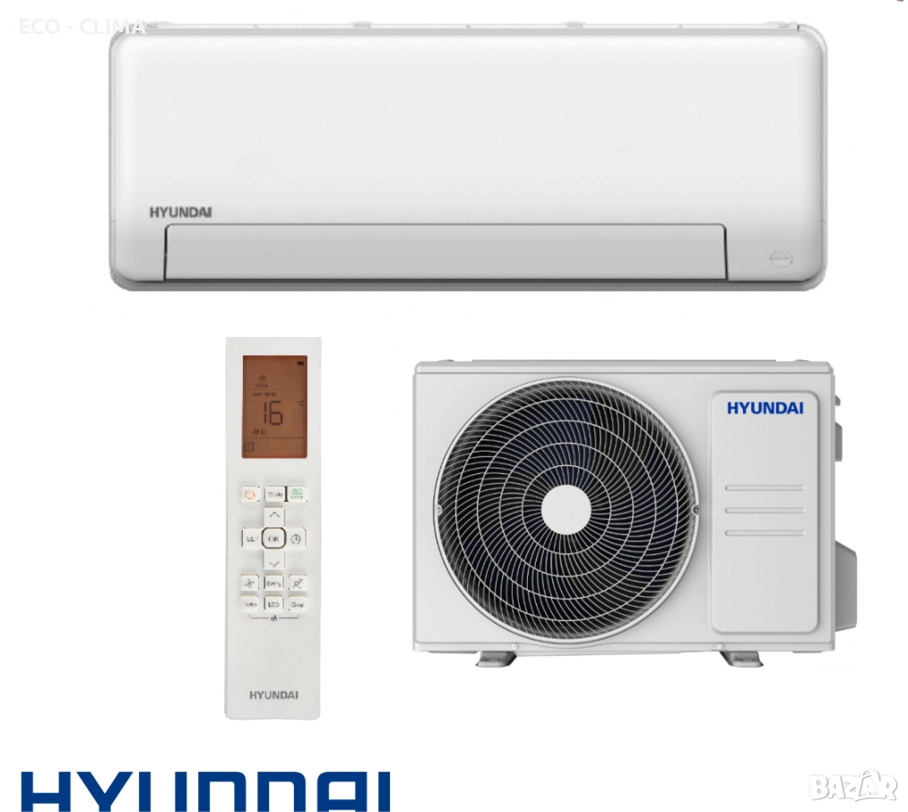 Инверторен климатик HYUNDAI Glory PRO HYUBG Pro-12HRFN8-QRD1GW WIFI 12000 BTU, снимка 1