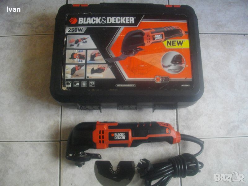 BLACK DECKER MT250-Електрически Реноватор Мулти Инструмент-250 Вата-В Куфар-Отличен-Блек Декер, снимка 1