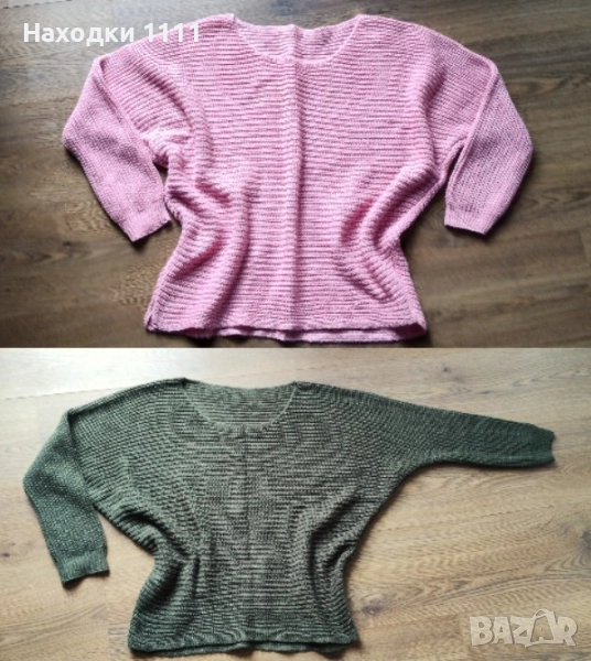 Два красиви пуловера с прилеп ръкав, размер М, отлични, снимка 1