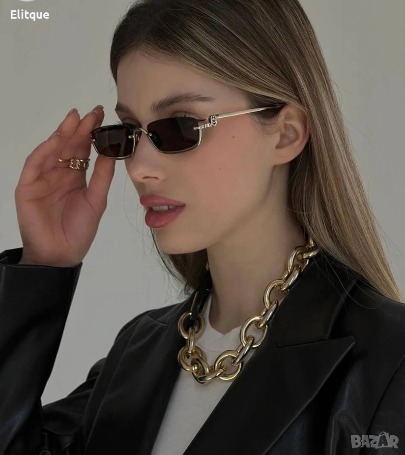 очила с черен обикновен калъф и ув защита Gucci, снимка 1