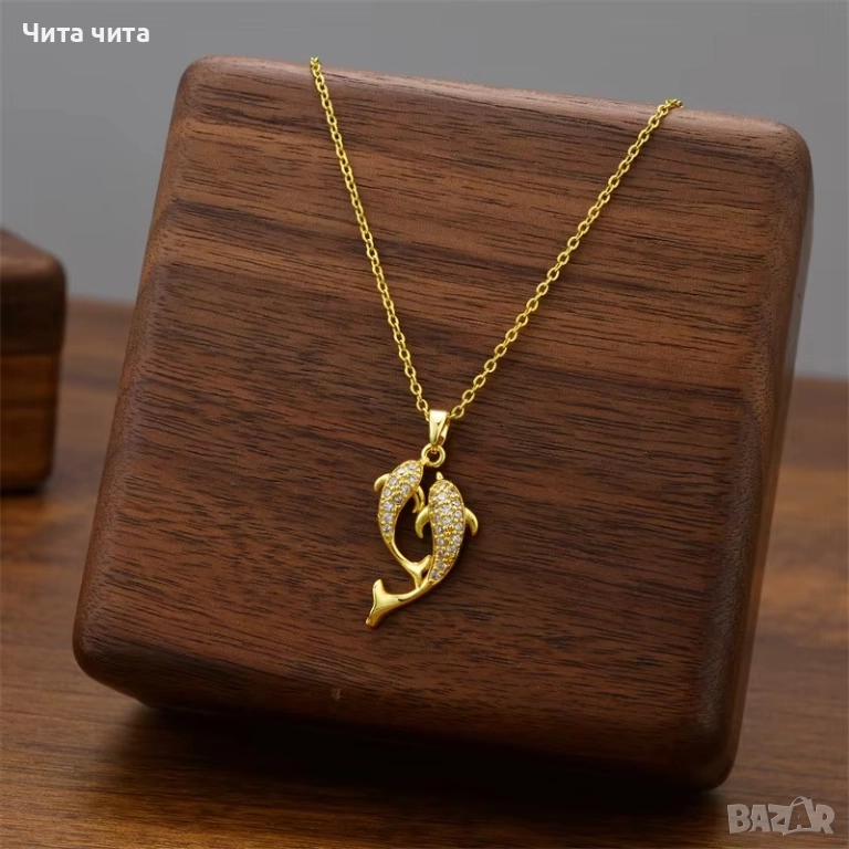 Колие „Делфини – вечна връзка, снимка 1