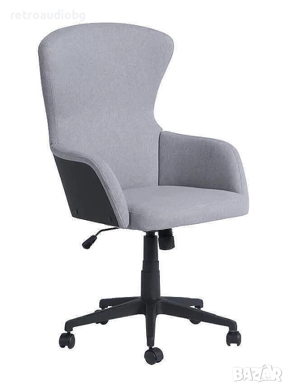  Офис кресло с люлеещ механизъм LILI в сив цвят, снимка 1