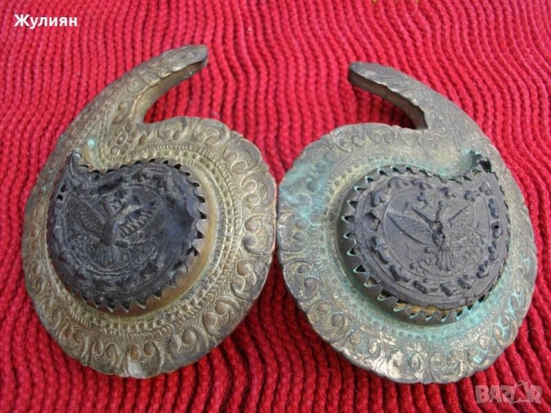 ВЪЗРОЖДЕНСКИ КОВАНИ ПАФТИ СРЕБРО САЧАН РОГ , снимка 1