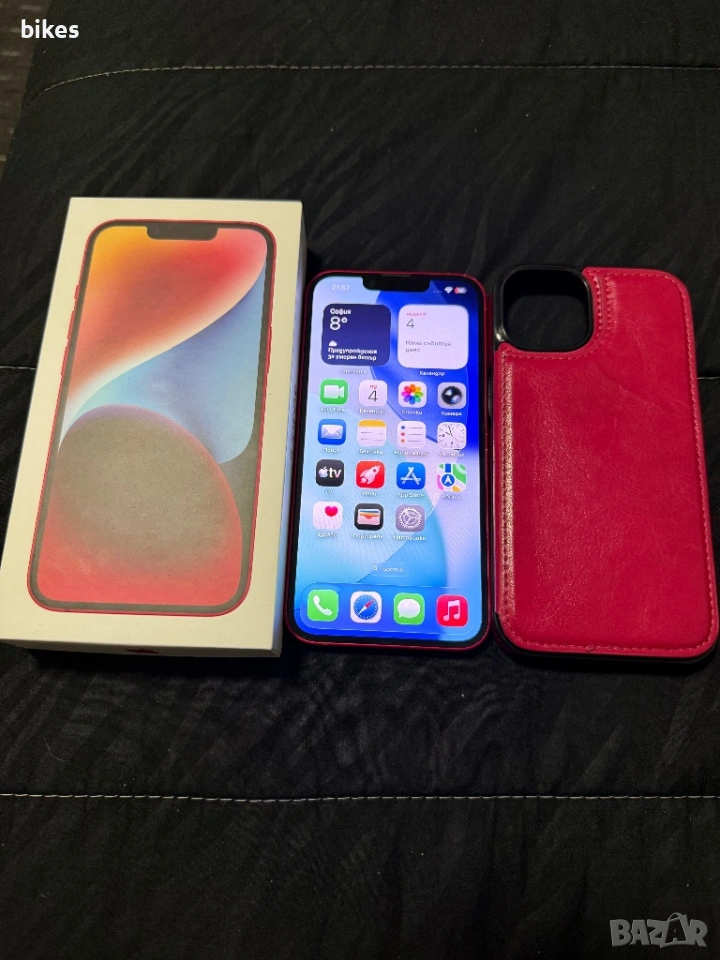 iPhone 14 red 128gb КАТО НОВ, снимка 1