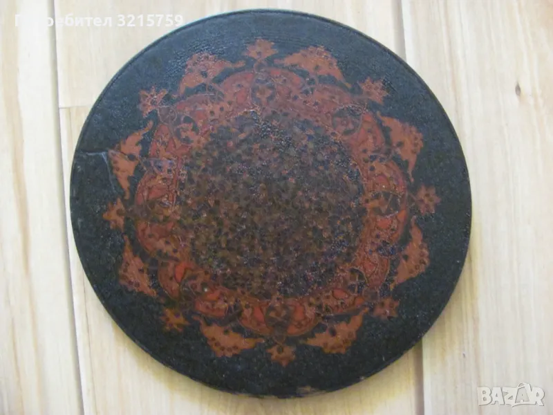 19 век дървена чиния -декорация, снимка 1