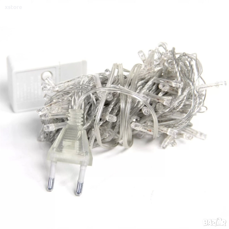 Празнични Коледни лампички с форма на лунички, снимка 1