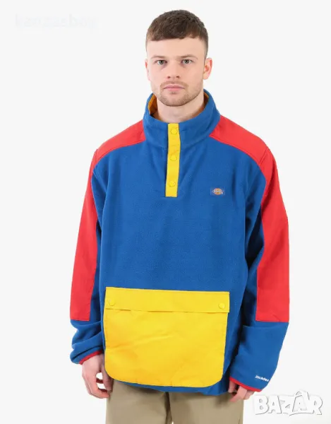 Dickies Denniston Pullover Fleece - Royal Blue - страхотен мъжки полар КАТО НОВ С, снимка 1