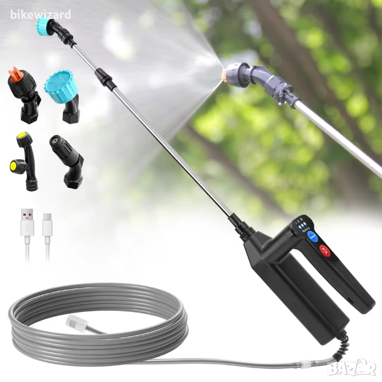 Безжична пръскачка под налягане 3 скорости на пръскане, 7.4V НОВА, снимка 1