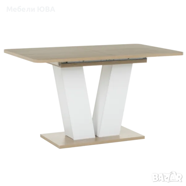 ТРАПЕЗНА МАСА VEGAS - ДЪБ СОНОМА/БЯЛ , снимка 1