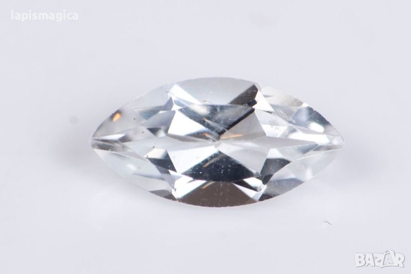 Бял топаз 0.61ct 8x4mm маркиз шлифовка #1, снимка 1