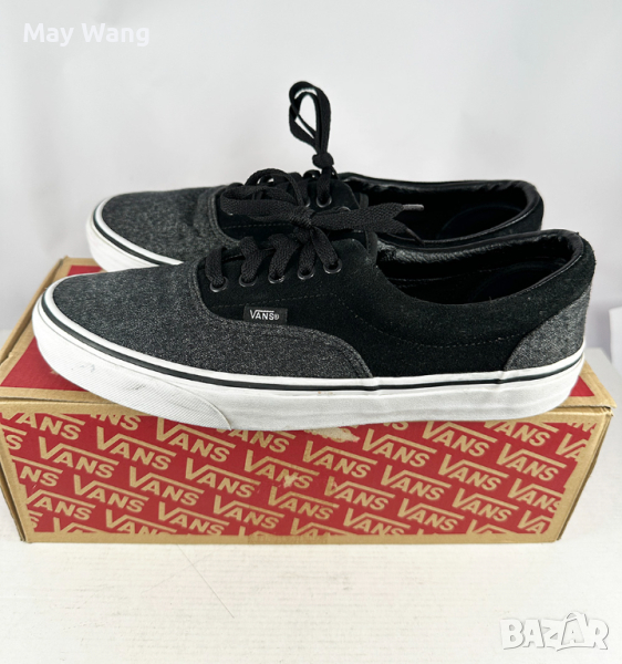 Мъжки кец VANS, 44, 28см, Кожа и текстил,  Черен/Тъмносив, Като нови, снимка 1