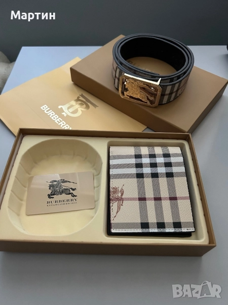 Колан и портфейл Burberry, снимка 1