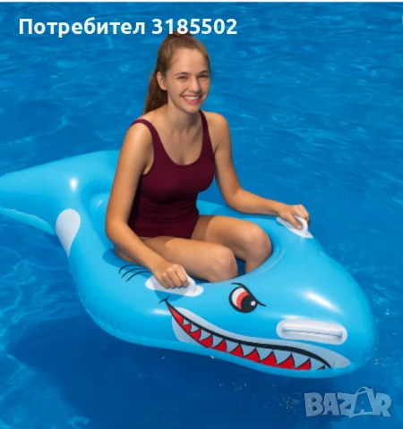 Сърф акула с дръжки, 100/54см, снимка 6 - Надуваеми играчки - 50928095