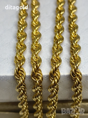 Златен 18К синджир 20.70 гр 18К, дълъг, цена 3850 лв, снимка 2 - Колиета, медальони, синджири - 52719263