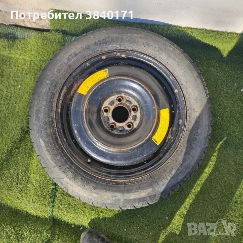 Продавам патерица5x114,3 резервна гума  155/90R18, снимка 1 - Гуми и джанти - 49564275