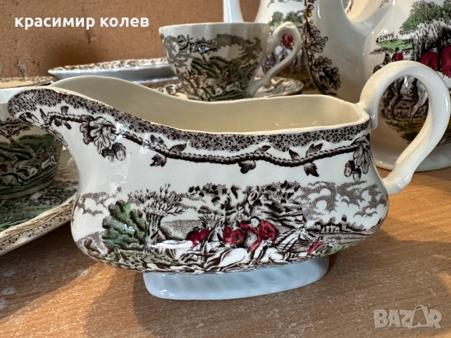 класически английски порцелан "Myott's Country Life"/45 части/, снимка 2 - Сервизи - 53839546