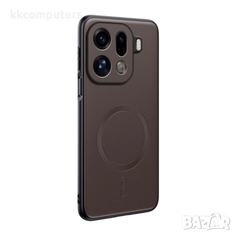 Магнитен Кожен Калъф за Oppo Find X9 Pro 5G - PU Кожа, MagSafe (N52 магнит), Вкл. Протектор, 4 Цвята, снимка 4 - Калъфи, кейсове - 52692855