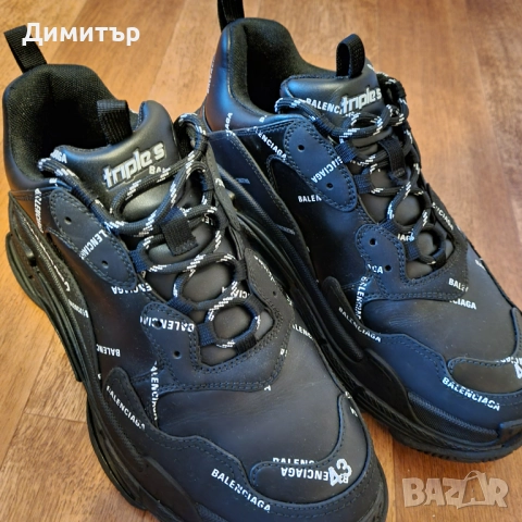Balenciaga Triple S Black - Оригинални - Отлично състояние, снимка 8 - Маратонки - 52524017