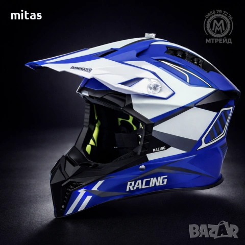 Кросова каска RACING, Full Face, DOT Сертификат, Размер: S; M; L; XL, снимка 11 - Аксесоари за велосипеди - 50060287