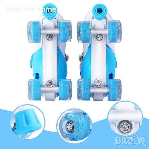 Ролкови кънки Hikole за деца, регулируеми светещи ролкови кънки за момичета и момчета 35-39 номер, снимка 5 - Ролери, кънки - 54159852