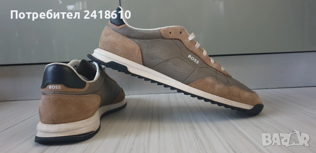 Hugo Boss Leather Sneakers Mens Size 44/28см ОРИГИНАЛ! Мъжки Кецове