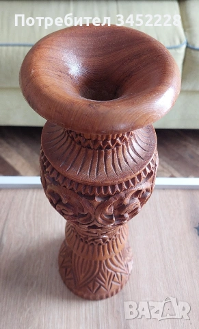 Дърворезба за ценители височина 38см , снимка 3 - Декорация за дома - 54058993