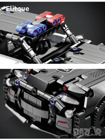 Конструктор с много части - Полицейска или състезателна кола, снимка 3 - Коли, камиони, мотори, писти - 52778308