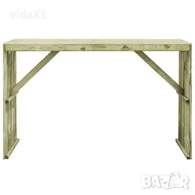 vidaXL Бар маса, 130x60x110 см, импрегниран бор(SKU:44902), снимка 2 - Маси - 48764004