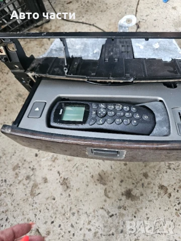 Дървена тава за съхранение на място за централната конзола на BMW 745Li E65 2002-2005 OEM, снимка 2 - Части - 50727039