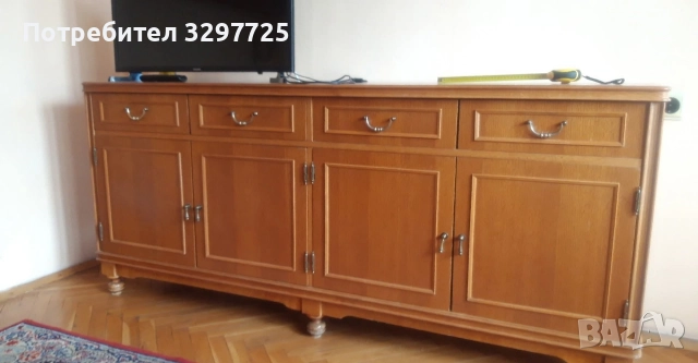 🤎Масивен шкаф за кухня или трапезария с плот и чекмеджета🤎 