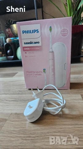 3 бр. нови глави, зарядно, кутия и четка за части Philips Sonicare 5100, снимка 2 - Други - 53165220