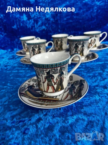 египетски сервиз за чай или кафе , снимка 3 - Сервизи - 51705251
