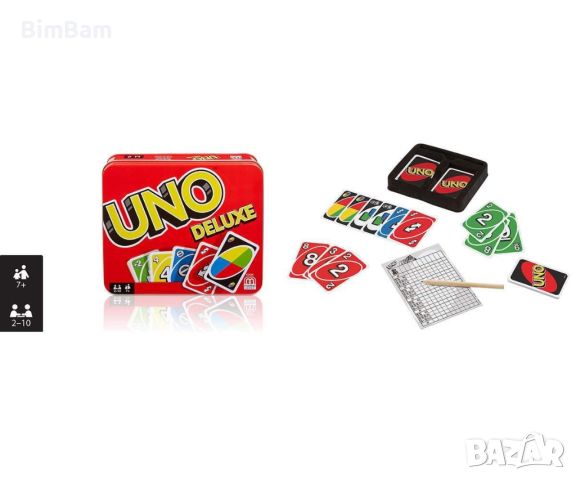 Карти за игра UNO Deluxe / Mattel / Делукс  , снимка 5 - Игри и пъзели - 45755067