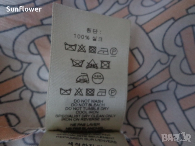 ОРИГИНАЛНА копринена риза /блуза BURBERRY от 100% коприна, снимка 15 - Ризи - 51722085