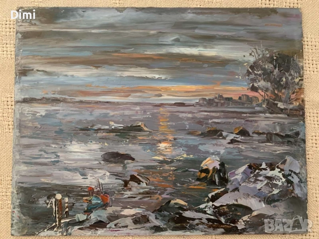 МЕТОДИ ИДАКИЕВ масло море, снимка 4 - Картини - 52858695
