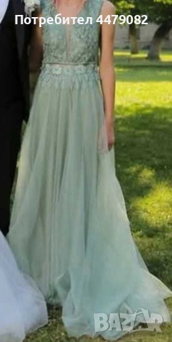 Зелена официална рокля, снимка 4 - Рокли - 54195050