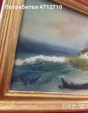 Стара картина масло Пенчо Пеев 17/14, снимка 4 - Картини - 53918517