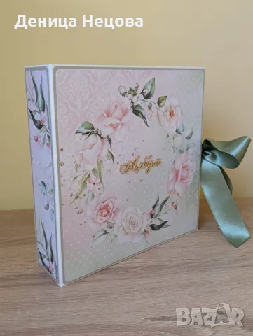 Ръчно изработен семеен албум за снимки Флорален