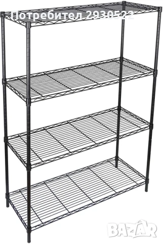 Стелаж металически на 4 нива за магазин или склад , снимка 2 - Шкафове и рафтове - 43831626