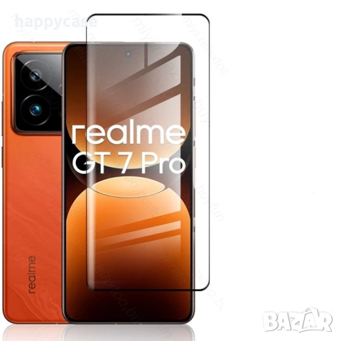 Realme 16 Pro+ 14 Pro+ 12 Pro+ GT 7 Pro / 3D ЦЯЛО ЛЕПИЛО Извит стъклен протектор за екран, снимка 4 - Фолия, протектори - 46838815