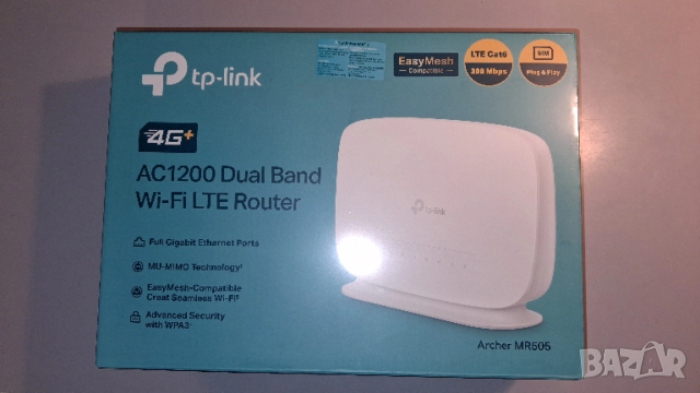 4G+ LTE Cat6 AC1200 Рутер Tp-Link Archer MR505