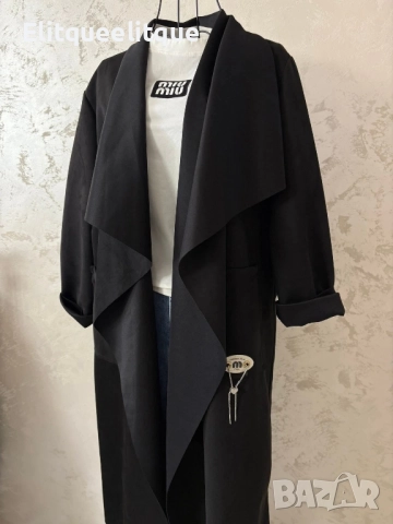 дълго палто без закопчаване , снимка 2 - Палта, манта - 52436793